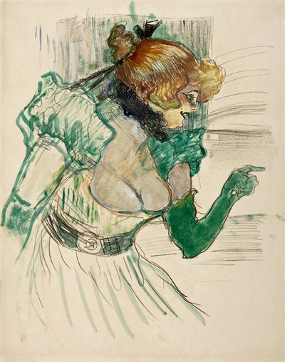 Artist with Green Gloves by Henri de Toulouse Lautrec
